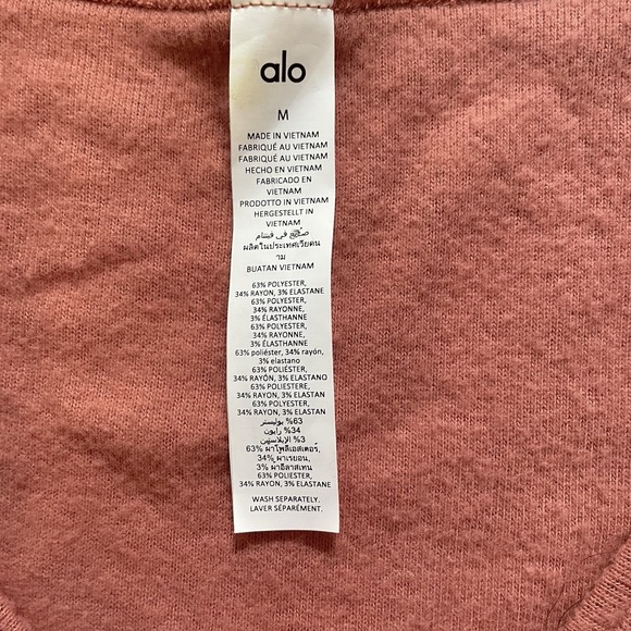 ALO Yoga Women's NWT Alolux‎ Cropped Me Time Cardigan Sweater Terracotta Medium - Picture 6 of 8
